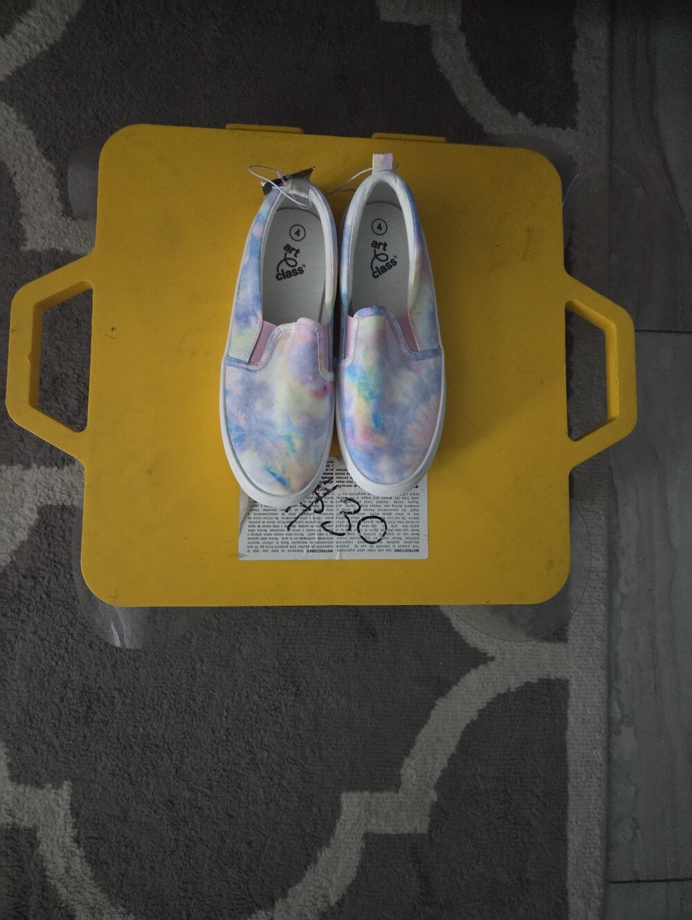 art class Kids Pastel Tie-Dye Slip-On Sneakers - Pink, Blue, Purple, Yellow